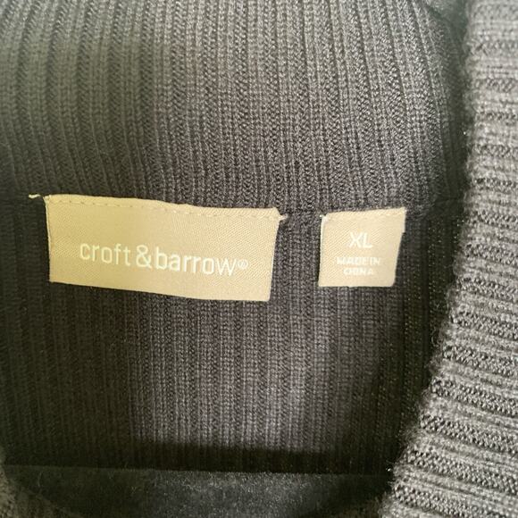 Black Ribbed Sweater Shell Turtleneck Sz XL - Picture 4 of 4